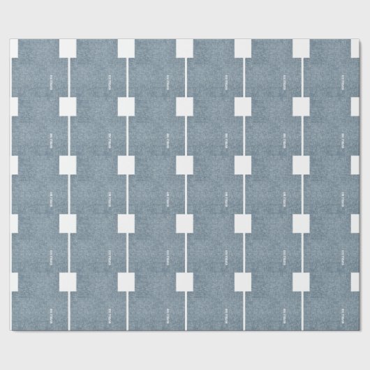 Denim Blue Jeans Look Wrapping Paper Cadeaupapier (Zoom)