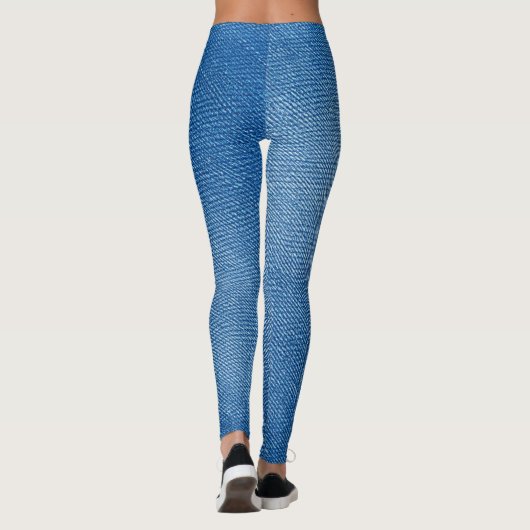 Denim Blue Jeans Pattern All-Over-Print Leggings (Achterkant)
