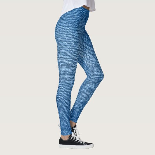 Denim Blue Jeans Pattern All-Over-Print Leggings (Rechts)