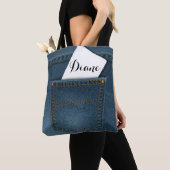 Denim Blue Jeans Pocket Tote Bag (Dichtbij)