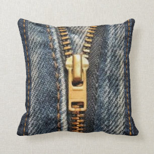 Denim Blue Jeans print Accent Pillow Kussen