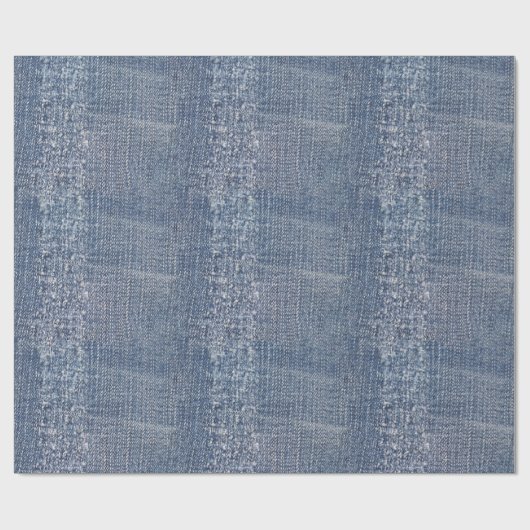 Denim Blue Jeans Print Cadeaupapier (Vlak)