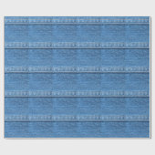 Denim Blue: klassieke jeans textuur. Cadeaupapier (Vlak)