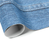 Denim Blue: klassieke jeans textuur. Cadeaupapier (Rol Hoek)