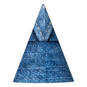 Denim Blue: klassieke jeans textuur. Feesthoedjes (Achterkant)