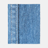 Denim Blue: klassieke jeans textuur. Fleece Deken (Voorkant)