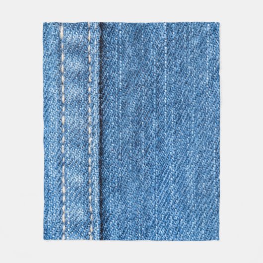 Denim Blue: klassieke jeans textuur. Fleece Deken (Voorkant)