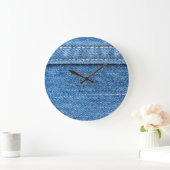 Denim Blue: klassieke jeans textuur. Grote Klok (Huis)
