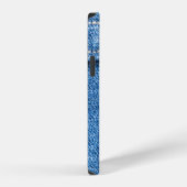 Denim Blue: klassieke jeans textuur. iPhone Hoesje (Rechterkant)