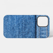 Denim Blue: klassieke jeans textuur. iPhone Hoesje (Achterkant horizontaal)
