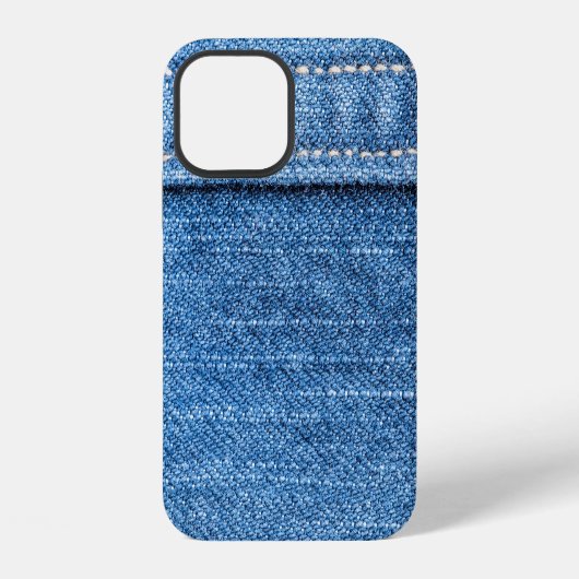 Denim Blue: klassieke jeans textuur. iPhone Hoesje (Achterkant)