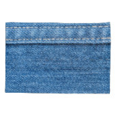 Denim Blue: klassieke jeans textuur. Kussensloop (Achterkant)