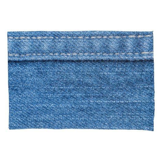 Denim Blue: klassieke jeans textuur. Kussensloop (Voorkant)