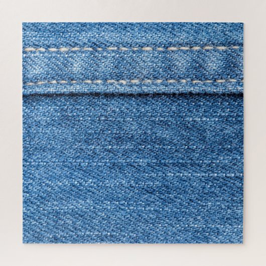 Denim Blue: klassieke jeans textuur. Legpuzzel (Verticaal)