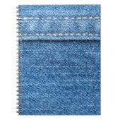 Denim Blue: klassieke jeans textuur. Notitieboek (Voorkant)