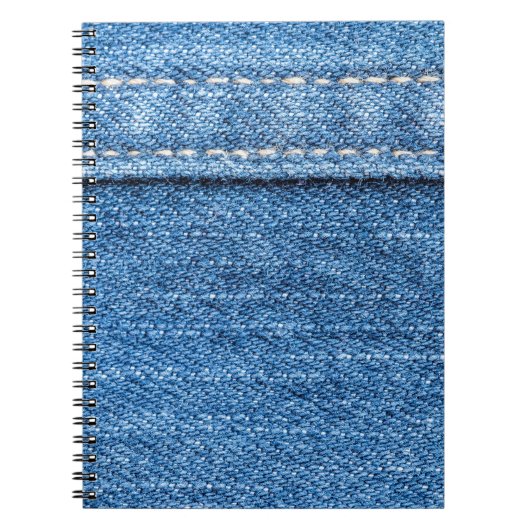 Denim Blue: klassieke jeans textuur. Notitieboek (Voorkant)