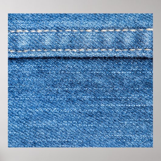 Denim Blue: klassieke jeans textuur. Poster (Voorkant)