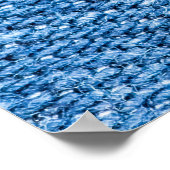 Denim Blue: klassieke jeans textuur. Poster (Hoek)