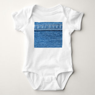 Denim Blue: klassieke jeans textuur. Romper