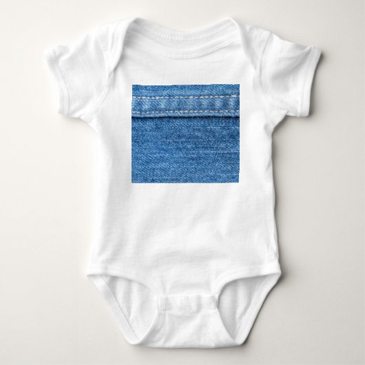 Denim Blue: klassieke jeans textuur. Romper (Voorkant)
