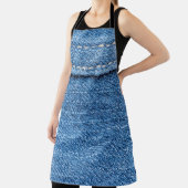 Denim Blue: klassieke jeans textuur. Schort (Insitu)