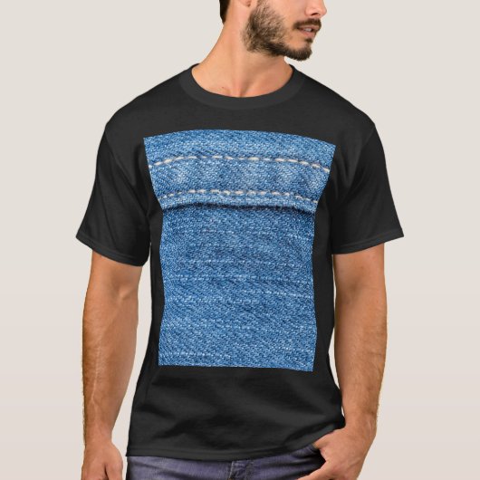 Denim Blue: klassieke jeans textuur. T-shirt (Voorkant)