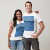 Denim Blue: klassieke jeans textuur. T-shirt (Unisex)