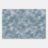 Denim Blue Leopard Print Glitter Inpakpapier Vel (Voorkant 2)