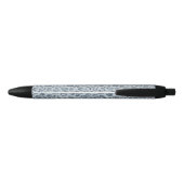 Denim Blue Leopard Print Glitter Zwarte Inkt Pen (Achterkant)