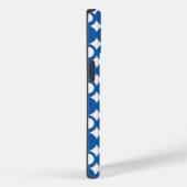 Denim Blue Mod Ball Design met naam Case-Mate iPhone Case (Achterkant / Rechts)