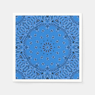 Denim Blue Paisley Bandana Sjaal BBQ Picknick Serv Servet