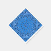Denim Blue Paisley Bandana Sjaal BBQ Picknick Serv Servet (Hoek)