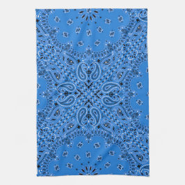 Denim Blue Paisley Western Bandana Scarf Print Theedoek