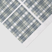 Denim Blue Sage Green White Plaid Tiled Decoupage Tissuepapier (Detail)