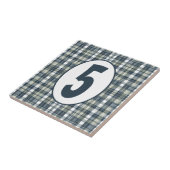 Denim Blue Sage Groen en Wit  Tegeltje (Zijkant)