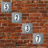 Denim Blue Sage Groen en Wit  Tegeltje