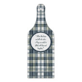 Denim Blue Sage Groen Wit Plaid  Snijplank (Voorkant)