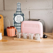 Denim Blue Sage Groen Wit Plaid  Snijplank