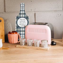 Denim Blue Sage Groen Wit Plaid  Snijplank