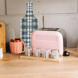 Denim Blue Sage Groen Wit Plaid Snijplank