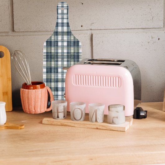 Denim Blue Sage Groen Wit Plaid Snijplank