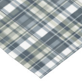 Denim Blue Sage Groen Wit Plaid Tafelkleed (Gekanteld)