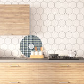 Denim Blue Sage Groen Wit Rond  Snijplank