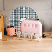 Denim Blue Sage Groen Wit Rond  Snijplank