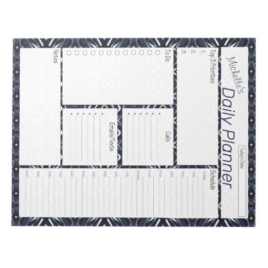 Denim Blue Specialized Daily Planner Notitieblok (Voorkant)