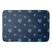 Denim Blue Star Pattern Bath Mat (Voorkant)