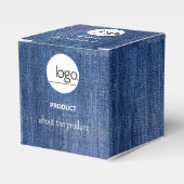 DENIM BLUE STERKE LOGO BUSINESS PRODUCT VERPAKKING BEDANKDOOSJES (Voorkant Zijde)