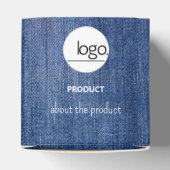 DENIM BLUE STERKE LOGO BUSINESS PRODUCT VERPAKKING BEDANKDOOSJES (Bovenkant)