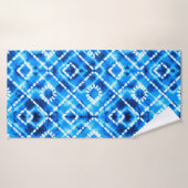 Denim blue stropdas die textuur herkent modern pat badhanddoek (Badhanddoek)
