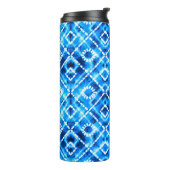 Denim blue stropdas die textuur herkent modern pat thermosbeker (Gedraaid links)